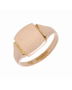 Pre-Owned 9ct Rose Gold Polished Signet Ring