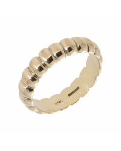 Pre-Owned 9ct Yellow Gold Ribbed Band Ring