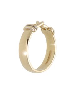 Pre-Owned 9ct Gold Entwined Hookover Dress Ring