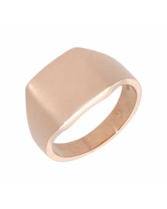 Pre-Owned 9ct Rose Gold Polished Square Signet Ring