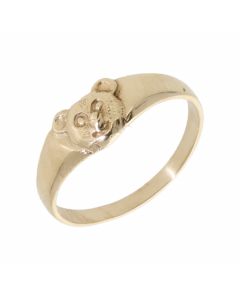 Pre-Owned 9ct Yellow Gold Childs Teddy Bear Ring