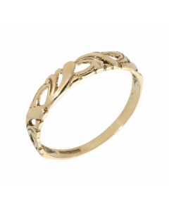 Pre-Owned 9ct Yellow Gold Cutout Dress Ring
