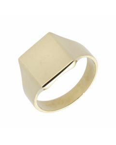 Pre-Owned 9ct Yellow Gold Polished Rectangle Signet Ring