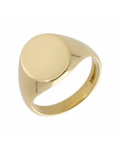 Pre-Owned 18ct Yellow Gold Polished Oval Signet Ring