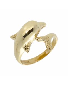 Pre-Owned 9ct Yellow Gold Dolphin Dress Ring