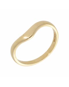Pre-Owned 9ct Yellow Gold Wave Wishbone Ring