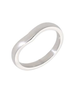 Pre-Owned 9ct White Gold Wave Wishbone Ring