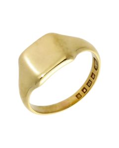 Pre-Owned 18ct Yellow Gold Polished Square Signet Ring