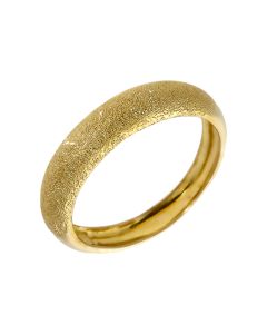 Pre-Owned 9ct Yellow Gold Hollow Domed Frosted Band Ring
