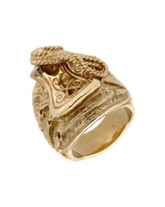 Pre-Owned 9ct Yellow Gold Heavy Saddle Ring