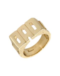 Pre-Owned 9ct Yellow Gold Dad Ring