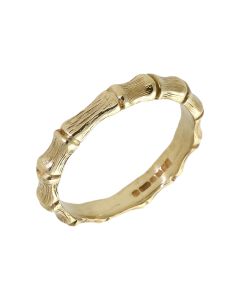 Pre-Owned 9ct Yellow Gold Bamboo Band Ring