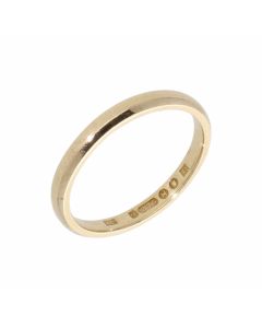 Pre-Owned 9ct Yellow Gold 2mm Wedding Band Ring