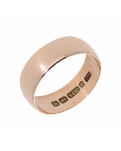 Pre-Owned 9ct Rose Gold 7mm Wedding Band Ring