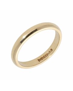 Pre-Owned 9ct Yellow Gold 3mm Wedding Band Ring
