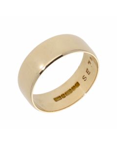 Pre-Owned 9ct Yellow Gold 6.5mm Wedding Band Ring