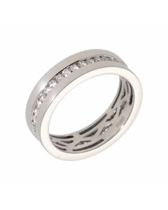 Pre-Owned 18ct White Gold 6mm 0.68 Carat Diamond Band Ring