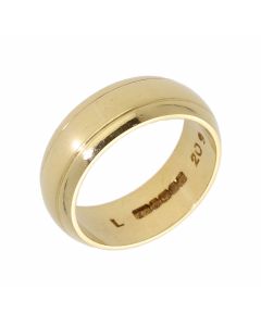 Pre-Owned 18ct Yellow Gold 7mm Edged Wedding Band Ring
