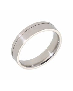 Pre-Owned Platinum 6mm Lined Wedding Band Ring