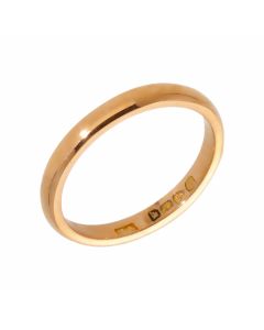 Pre-Owned 22ct Yellow Gold 3mm Wedding Band Ring