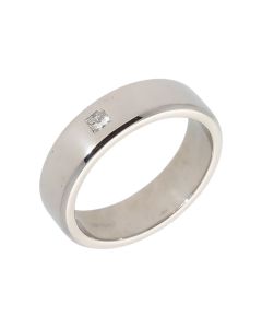 Pre-Owned Platinum Diamond Set 6mm Wedding Band Ring