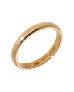 Pre-Owned 9ct Yellow Gold 3.5mm Wedding Band Ring