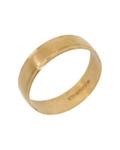 Pre-Owned 18ct Yellow Gold 6mm Edged Wedding Band Ring