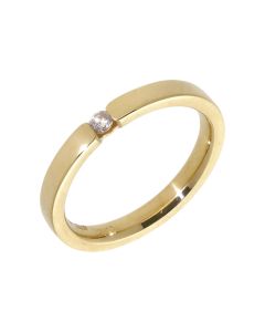 Pre-Owned 14ct Yellow Gold Diamond Set 3mm Wedding Band Ring