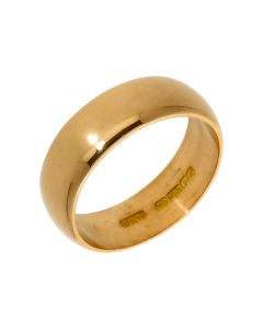 Pre-Owned 22ct Gold 6mm Wedding Band Ring