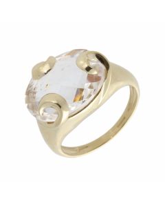 Pre-Owned 9ct Yellow Gold Fancy Quartz Solitaire Dress Ring
