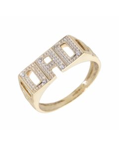Pre-Owned 9ct Gold Diamond Set Dad Ring