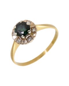 Pre-Owned 18ct Gold Vintage 1969 Sapphire & Diamond Cluster Ring