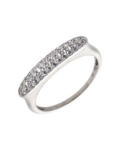 Pre-Owned 9ct White Gold Cubic Zirconia Dress Ring