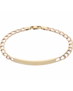 Pre-Owned 9ct Yellow Gold 7.5 Inch Hollow Byzantine Bracelet