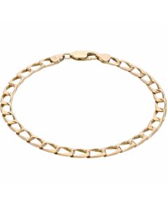Pre-Owned 9ct Yellow Gold 8 Inch Square Curb Bracelet