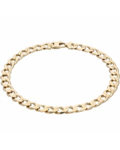 Pre-Owned 9ct Yellow Gold 9.2 Inch Curb Bracelet