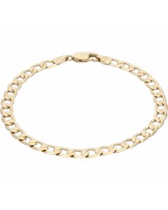Pre-Owned 9ct Yellow Gold 8.4 Inch Curb Bracelet