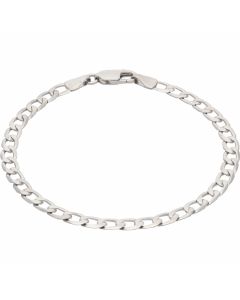 Pre-Owned 9ct White Gold 7 Inch Curb Bracelet