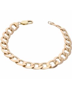 Pre-Owned 9ct Yellow Gold 8.8 Inch Curb Bracelet