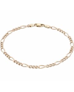 Pre-Owned 9ct Yellow Gold 8.2 Inch Figaro Bracelet