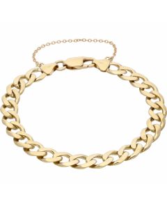 Pre-Owned 9ct Yellow Gold 8.2 Inch Curb Bracelet