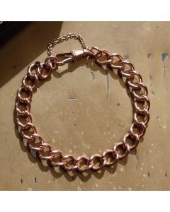 Pre-Owned Vintage Style 9ct Rose Gold Curb Link Bracelet