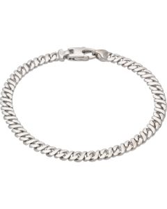 Pre-Owned 9ct White Gold 6.75 Inch Fancy Link Bracelet