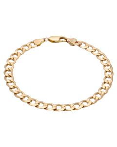 Pre-Owned 9ct Yellow Gold 8.25 Inch Curb Bracelet