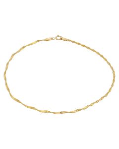 Pre-Owned 9ct Yellow Gold 9 Inch Twist Link Bracelet