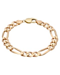 Pre-Owned 9ct Yellow Gold 8.25 Inch Figaro Bracelet