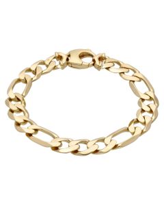 Pre-Owned 9ct Yellow Gold 8.25 Inch Heavy Figaro Bracelet