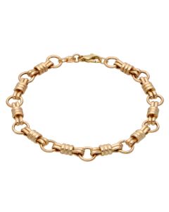 Pre-Owned 9ct Yellow Gold 7.5 Inch Fancy Link Bracelet