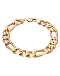 Pre-Owned 9ct Yellow Gold 9.75 Inch Heavy Figaro Bracelet