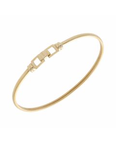 Pre-Owned 9ct Yellow Gold Hollow Hookover Bangle